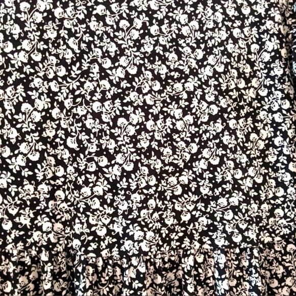 OLD NAVY Midi Dress Stretch Black White Floral Size Medium - Picture 3 of 5